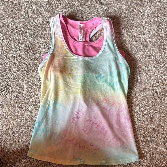 Colorful Tie-Dye Girls Tank Top - Picture 1 of 2